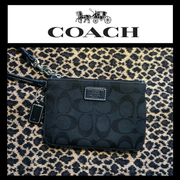 Coach Handbags - ☘️Coach Black Signature Wristlet BOGOHO